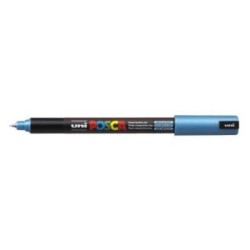 Uni Posca Marker 0.7mm Ultra-Fine Pin Tip Met Blue PC-1MR Uni Posca Marker 0.7mm Ultra-Fine Pin Tip Met Blue PC-1MR