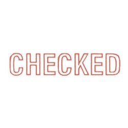 Dixon Stamp 022 Checked Red Pre Inked