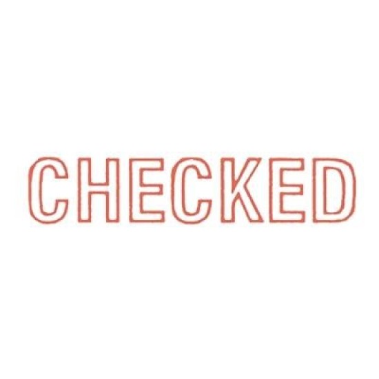 Dixon Stamp 022 Checked Red Pre Inked