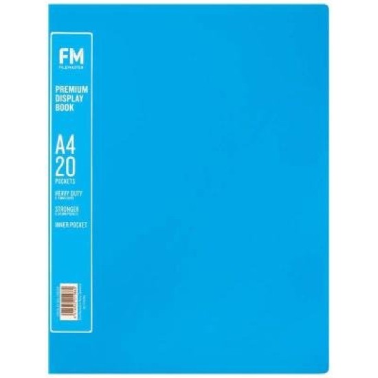 FM A4 Premium Display Book 20 Pocket Lime Green