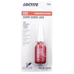 Loctite 222 Screw Lock Low Strength Threadlocker 10ml Loctite 222 Screw Lock Low Strength Threadlocker 10ml