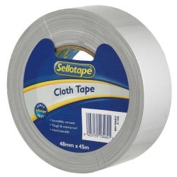 Sellotape 1346 Cloth Tape Silver 48x45m