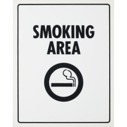 Plastic Sign Smoking Area 290x230 Plastic Sign Smoking Area 290x230