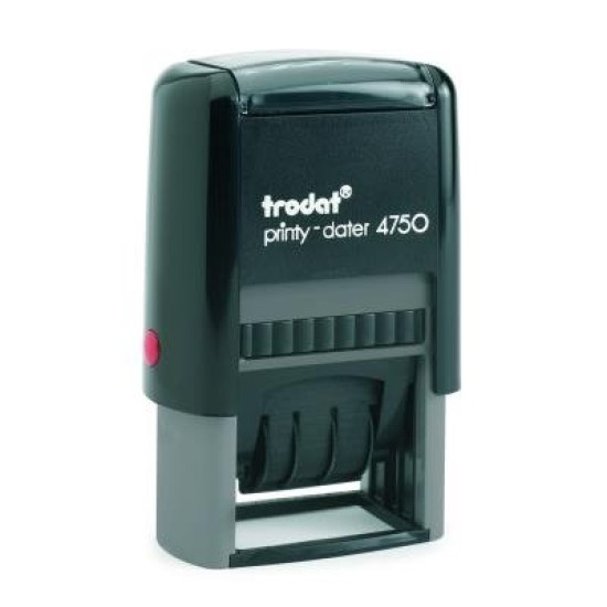 Trodat Printy Dater 4750/1 Recd CLAMSHELL