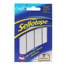 Sellotape Sticky Fixer Pads Outdoor 48 Pack Sellotape Sticky Fixer Pads Outdoor 48 Pack