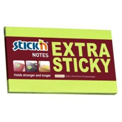 Stick'n Note Extra Sticky 76x127mm 90 Sheet Neon Green Stick'n Note Extra Sticky 76x127mm 90 Sheet Neon Green