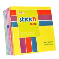 Stick'n Note Cube 76x76mm 400 Sheets Neon Pastel Mix Stick'n Note Cube 76x76mm 400 Sheets Neon Pastel Mix