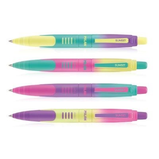 Milan Sunset Range Ballpoint Pens Blue Ink