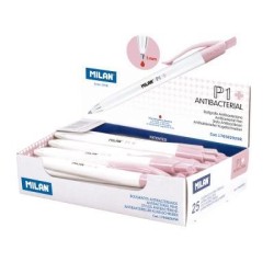 Milan P-1 Antibacterial Ballpoint Pens Red Ink Milan P-1 Antibacterial Ballpoint Pens Red Ink