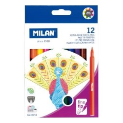 Milan Markers Value Fine Tip Pack 12 Assorted Colours Milan Markers Value Fine Tip Pack 12 Assorted Colours