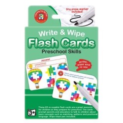 LCBF Write & Wipe Flashcards Preschool Skills w/Marker LCBF Write & Wipe Flashcards Preschool Skills w/Marker
