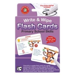 LCBF Write & Wipe Flashcards Primary School Skills w/Marker LCBF Write & Wipe Flashcards Primary School Skills w/Marker