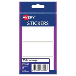 Avery Label White Rectangle 34x76mm 3up 7 Sheets Avery Label White Rectangle 34x76mm 3up 7 Sheets