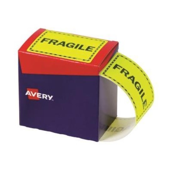 Avery Label Dispenser Fragile 75x99.6mm 750 Labels