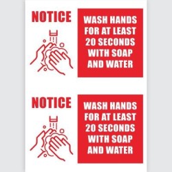 Avery Pre-Printed Self-Adhesive Sign Wash your Hands A4 2up 5 Sheets Avery Pre-Printed Self-Adhesive Sign Wash your Hands A4 2up 5 Sheets