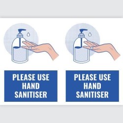 Avery Pre-Printed Self-Adhesive Sign Please Use Hand Sanitiser A4 2up 5 Sheets Avery Pre-Printed Self-Adhesive Sign Please Use Hand Sanitiser A4 2up 5 Sheets