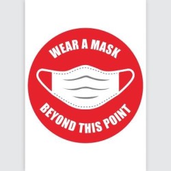 Avery Pre-Printed Self-Adhesive Sign Wear A Mask Round 20cm 5 Sheets Avery Pre-Printed Self-Adhesive Sign Wear A Mask Round 20cm 5 Sheets