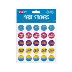 Avery Merit Stickers Assorted Captions 2 Round 22mm 300 Pack Avery Merit Stickers Assorted Captions 2 Round 22mm 300 Pack