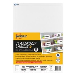 Avery Classroom Labels 1up 20 Sheets Avery Classroom Labels 1up 20 Sheets