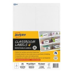 Avery Classroom Labels 4up 20 Sheets Avery Classroom Labels 4up 20 Sheets