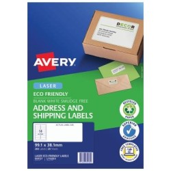 Avery Eco Friendly Address Labels 99.1x38.1mm 14up 20 Sheets Avery Eco Friendly Address Labels 99.1x38.1mm 14up 20 Sheets
