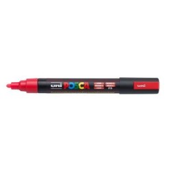Uni Posca Marker 1.8-2.5mm Med Bullet Fluoro Red PC-5M Uni Posca Marker 1.8-2.5mm Med Bullet Fluoro Red PC-5M