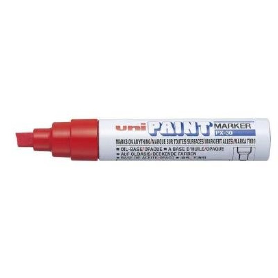 Uni Paint Marker 4.0-8.5mm Chisel Tip Red PX-30