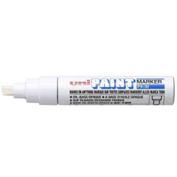 Uni Paint Marker 4.0-8.5mm Chisel Tip White PX-30 Uni Paint Marker 4.0-8.5mm Chisel Tip White PX-30