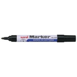 Uni Permanent Bullet Tip Marker Black 520 Uni Permanent Bullet Tip Marker Black 520