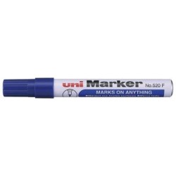 Uni Permanent Bullet Tip Marker Blue 520 Uni Permanent Bullet Tip Marker Blue 520