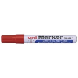 Uni Permanent Bullet Tip Marker Red 520 Uni Permanent Bullet Tip Marker Red 520