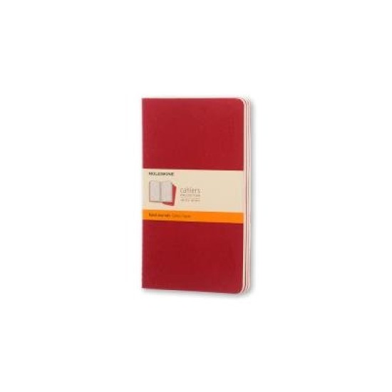 Moleskine Cahier Journals Large Cranberry Red Ruled Pack 3