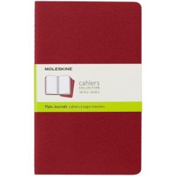 Moleskine Cahier Journals Large Cranberry Red Plain Pack 3 Moleskine Cahier Journals Large Cranberry Red Plain Pack 3
