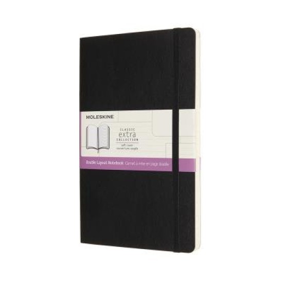 Moleskine Notebook Black Large Ruled Soft Cover