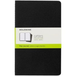 Moleskine Cahier Journals Large Black Plain Pack 3 Moleskine Cahier Journals Large Black Plain Pack 3