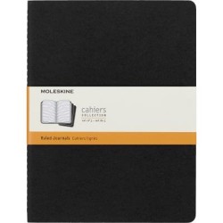 Moleskine Cahier Journals XL Black Ruled Pack 3 Moleskine Cahier Journals XL Black Ruled Pack 3