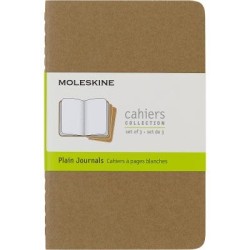 Moleskine Cahier Journals Pocket Kraft Brown Plain Pack 3 Moleskine Cahier Journals Pocket Kraft Brown Plain Pack 3