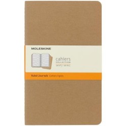 Moleskine Cahier Journals Large Kraft Brown Ruled Pack 3 Moleskine Cahier Journals Large Kraft Brown Ruled Pack 3