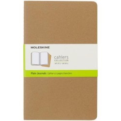Moleskine Cahier Journals Large Kraft Brown Plain Pack 3 Moleskine Cahier Journals Large Kraft Brown Plain Pack 3