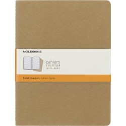 Moleskine Cahier Journals XL Kraft Brown Ruled Pack 3 Moleskine Cahier Journals XL Kraft Brown Ruled Pack 3