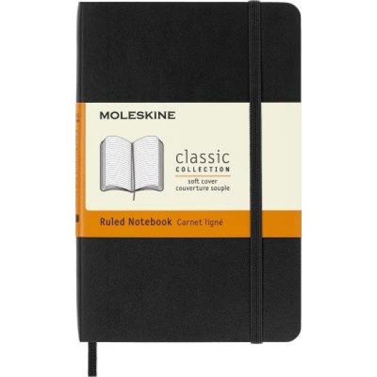 Moleskine Notebook Pocket Ruled Black Soft