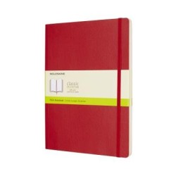 Moleskine Notebook XL Scarlet Red Soft Cover Plain Moleskine Notebook XL Scarlet Red Soft Cover Plain