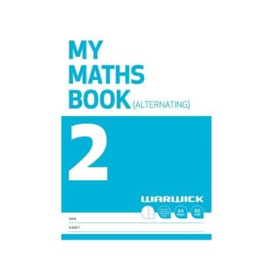 Warwick My Maths Book 2 7mm Quad Alternating Pages