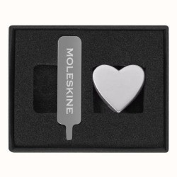 Moleskine Pins Heart Silver Moleskine Pins Heart Silver