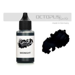 Octopus Fluids Alcohol Ink Midnight Black 30ml Octopus Fluids Alcohol Ink Midnight Black 30ml
