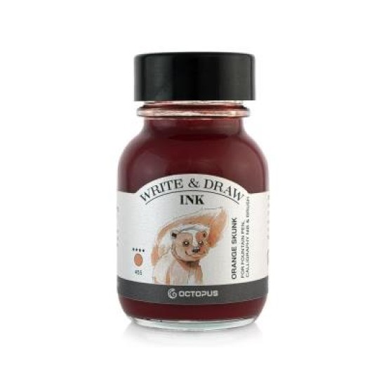 Octopus Fluids Write and Draw Ink 455 Orange Skunk 50ml