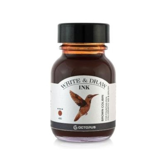 Octopus Fluids Write and Draw Ink 480 Brown Colibri 50ml
