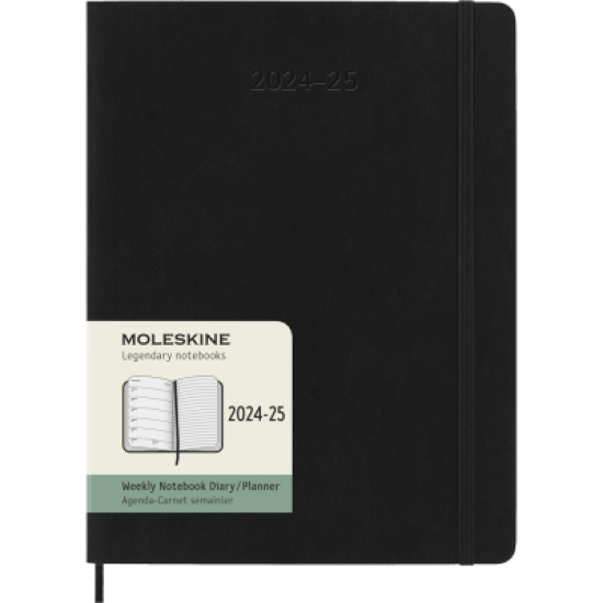 Moleskine Diary 18M Weekly + Notes Soft Cover XL Black