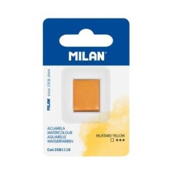 Milan Watercolour Paint Half Pan Refill Mustard Yellow Milan Watercolour Paint Half Pan Refill Mustard Yellow