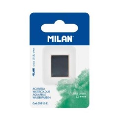 Milan Watercolour Paint Half Pan Refill Turtle Green Milan Watercolour Paint Half Pan Refill Turtle Green
